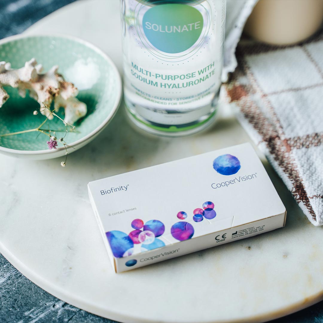 Biofinity contactlenzen met Solunate lenzenvloeistof