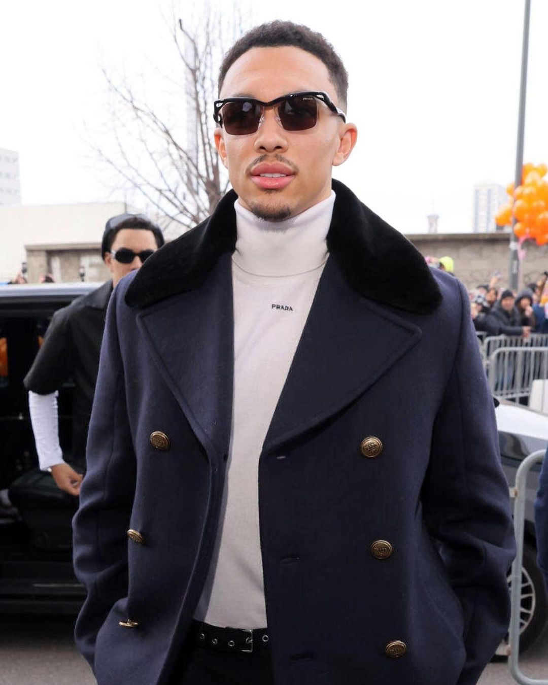 trent alexander-arnold at milan fashion week 2024 wearing sunglasses