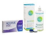 Acuvue Vita (6 lentilles) + Solunate Ⓢ Multi-Purpose 400 ml avec étui 49978