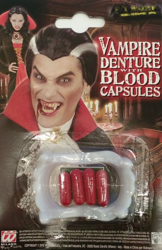 Crocs de vampire avec des capsules de sang (bonus)