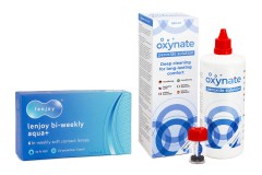 Lenjoy Bi-weekly Aqua+ (6 lentilles) + Oxynate Peroxide 380 ml avec étui