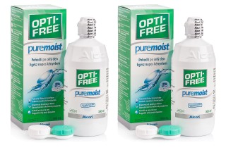 OPTI-FREE PureMoist 2 x 300 ml met lenzendoosjes