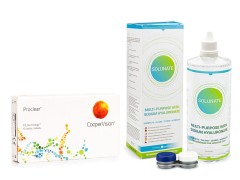 Proclear Compatibles Sphere CooperVision (6 lentilles) + Solunate Multi-Purpose 400 ml avec étui